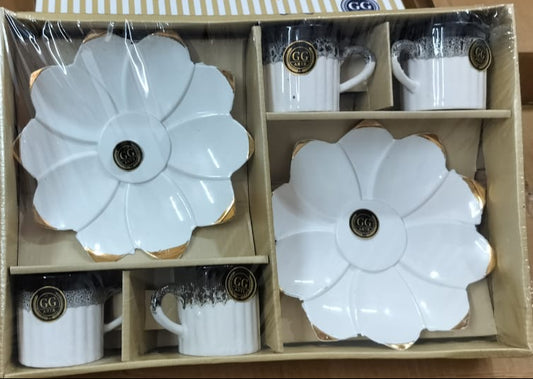 Marie Gold Flower-Shaped 6-Piece Set