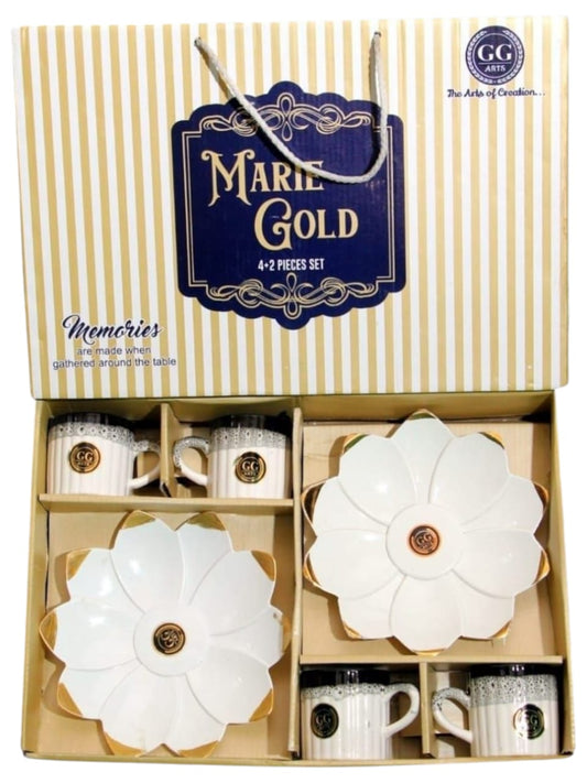 Marie Gold Flower-Shaped 6-Piece Set