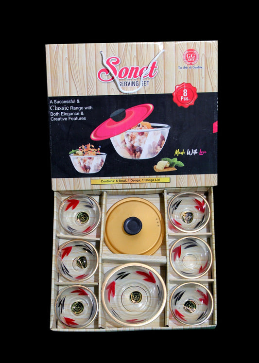 Sonet Glass Serving Set – 8 Pieces